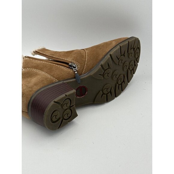 Sporto Womens Brown Ankle Boots Size 7.5M Suede Faux Fur Lined With Zipper Closu - Picture 6 of 7